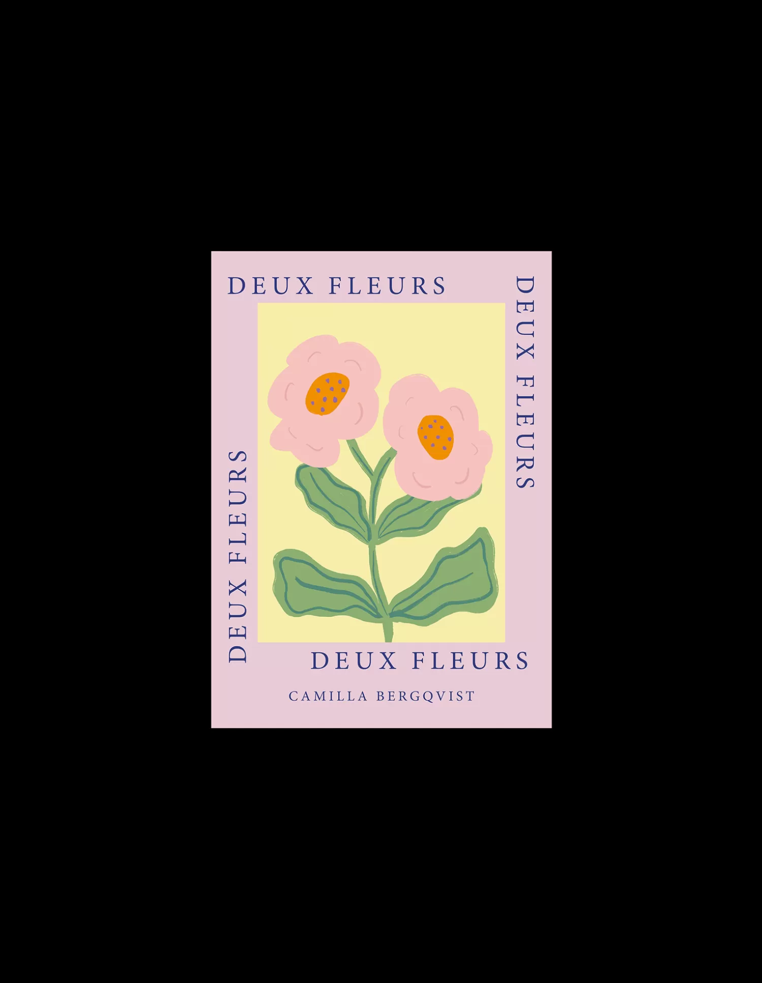 Plakat Deux Fleurs Pink A4*Søstrene Grene Cheap