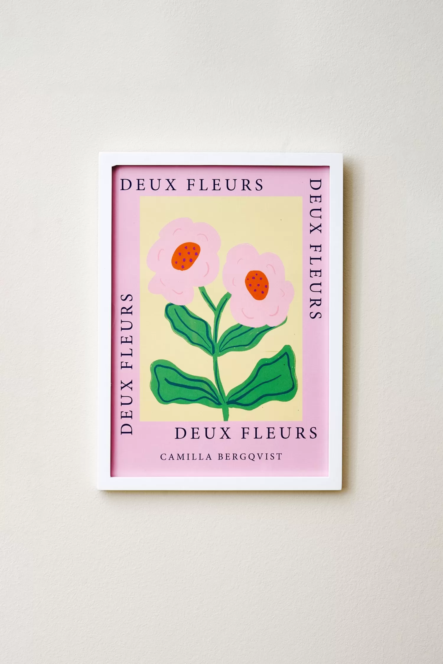 Plakat Deux Fleurs Pink A4*Søstrene Grene Cheap