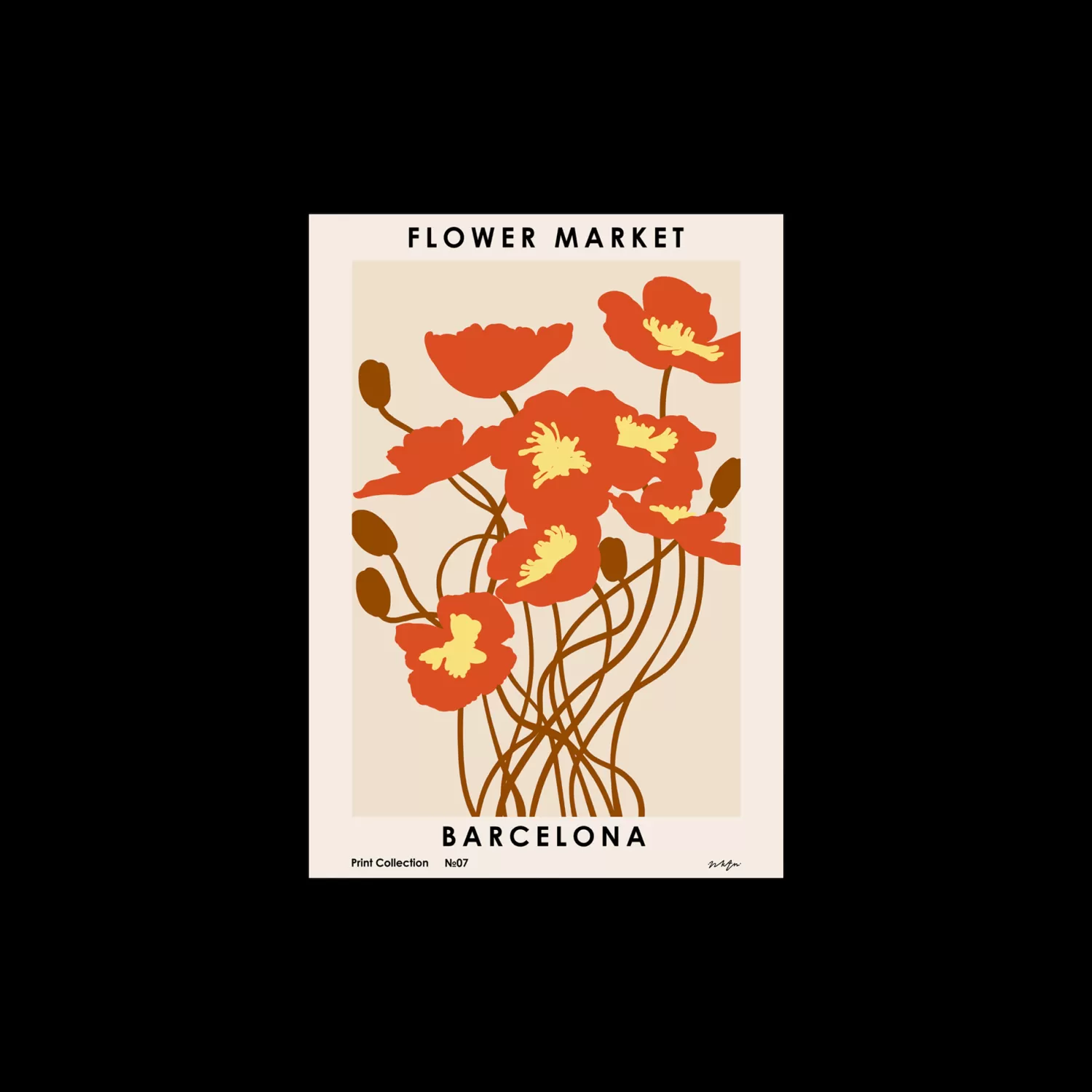 Plakat Flower Market Barcelona 50 X 70 Cm*Søstrene Grene Outlet